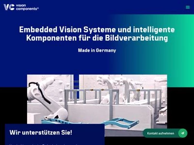 Website von Vision Components  Gesellschaft für Bildverarbeitungssysteme mbH