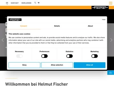 Website von Helmut Fischer GmbH