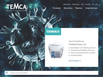 Website von Temca GmbH & Co. KG