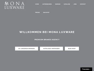 Website von MONA LUXWARE KG