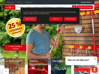 Website von Stanley Black & Decker Outdoor GmbH - WOLF-Garten