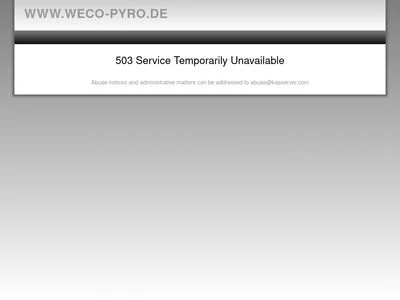 Website von Weco Pyrotechnische Fabrik GmbH