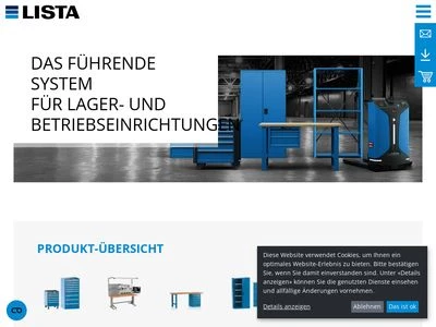 Website von Lista AG