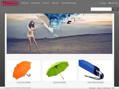 Website von HAWECO IMPORT GMBH