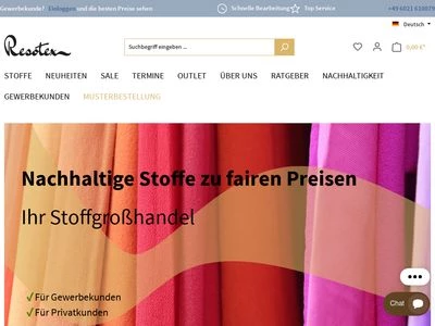 Website von RESOTEX GmbH