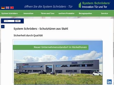 Website von Theo Schröders Entwicklung und Beratung GmbH