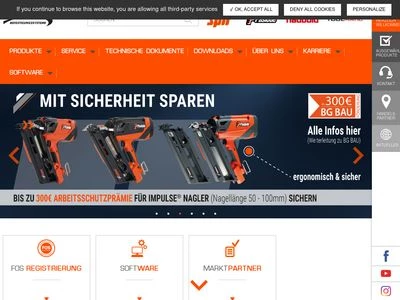 Website von ITW Befestigungssysteme GmbH