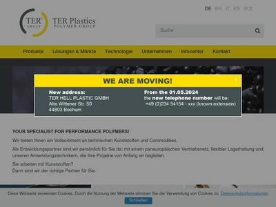 Website von TER HELL PLASTIC GMBH