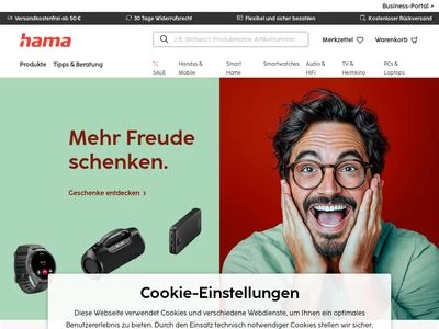 Website von Hama GmbH & Co KG