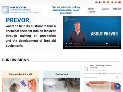 Website von PREVOR GmbH