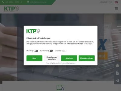 Website von Kunststoff Palettentechnik GmbH