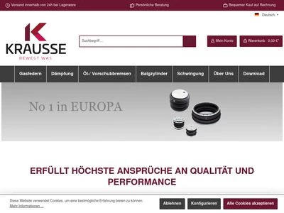 Website von KRAUSSE GmbH