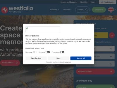 Website von Westfalia-Automotive GmbH