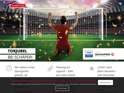 Website von W&H Sport - Schäper Sportgerätebau GmbH