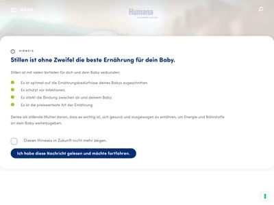 Website von Humana GmbH