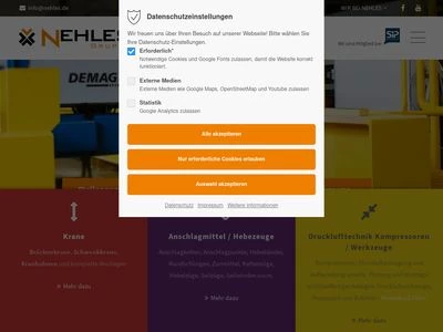 Website von Nehles Gruppe