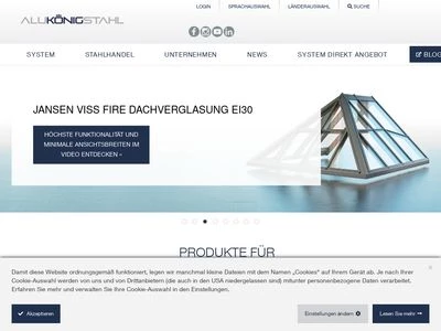 Website von ALUKÖNIGSTAHL GmbH