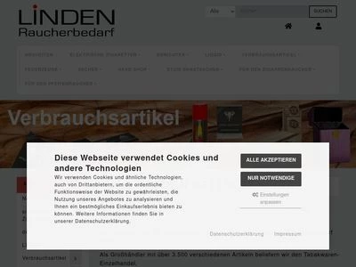 Website von Linden GmbH