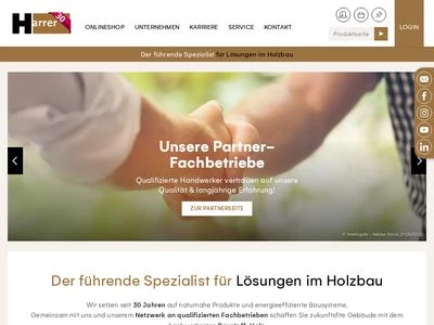 Website von Vinzenz Harrer GmbH