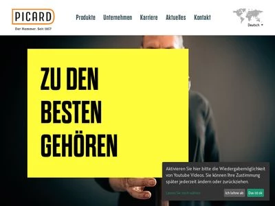 Website von Picard GmbH