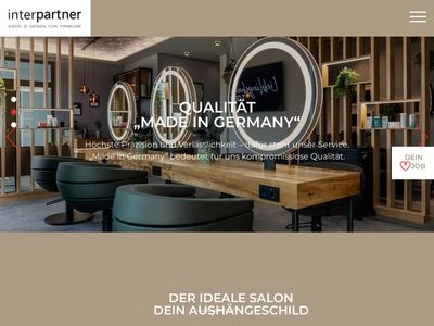 Website von Interpartner Sartory Design GmbH