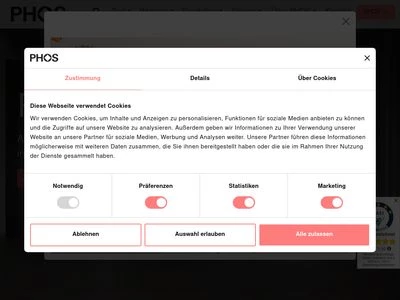 Website von PHOS Design GmbH