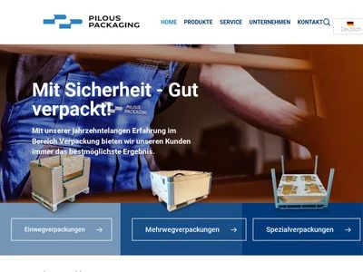 Website von Pilous Packaging GmbH