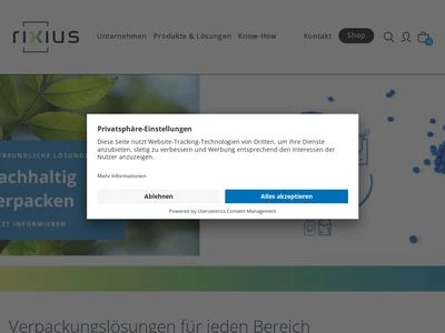 Website von Rixius AG