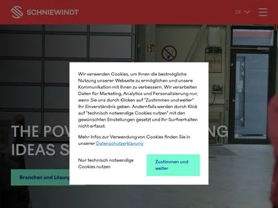 Website von Schniewindt GmbH & Co. KG