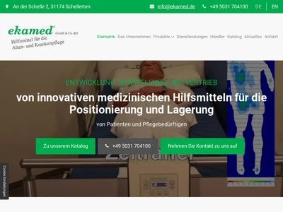 Website von ekamed GmbH & Co. KG