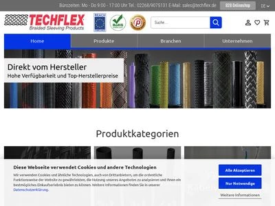 Website von Techflex Germany GmbH