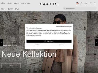 Website von bugatti GmbH