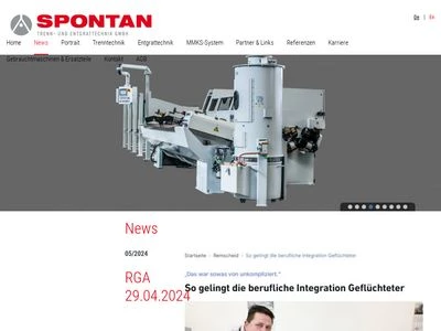 Website von Spontan I Trenn- und Entgrattechnik GmbH