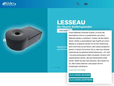 Website von KÖDER GmbH