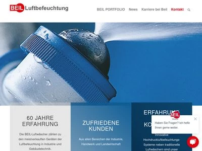 Website von BEIL Luftbefeuchtung GmbH