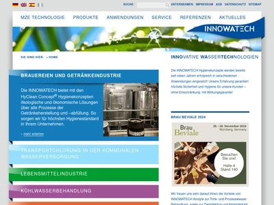 Website von INNOWATECH GmbH