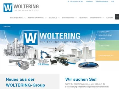 Website von Alfred Woltering Stahl- und Maschinenbau GmbH & Co. KG