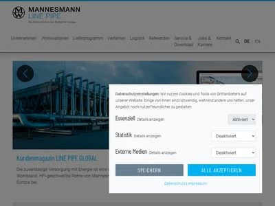 Website von Mannesmann Line Pipe GmbH