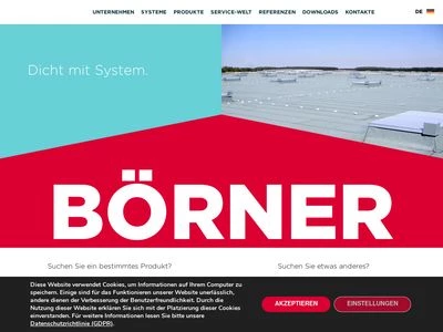 Website von GEORG BÖRNER Chemisches Werk für Dach- und Bautenschutz GmbH & Co. KG