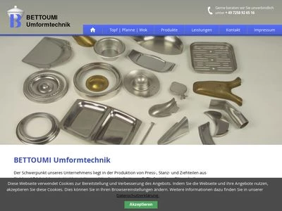 Website von BETTOUMI Umformtechnik