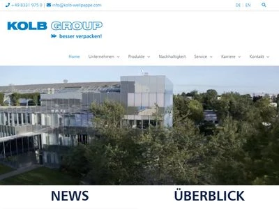 Website von HANS KOLB Wellpappe GmbH & Co KG