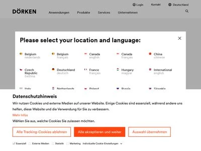 Website von Dörken GmbH & Co. KG