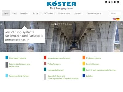 Website von KÖSTER BAUCHEMIE AG