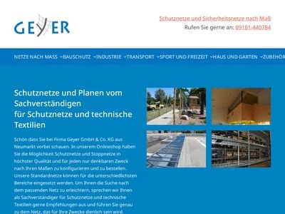 Website von Geyer Anlagenbau GmbH & Co. KG