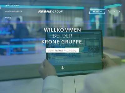 Website von Maschinenfabrik Bernard Krone GmbH