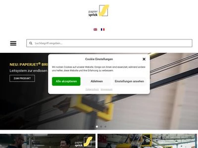 Website von Sprick GmbH Bielefelder Papier- und Wellpappenwerke & Co.