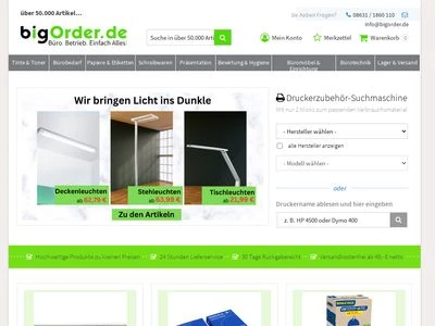 Website von bigOrder GmbH