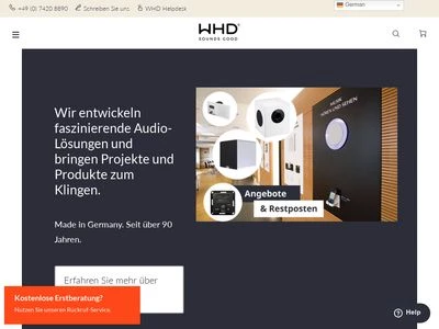 Website von Wilhelm Huber + Söhne GmbH + Co. KG