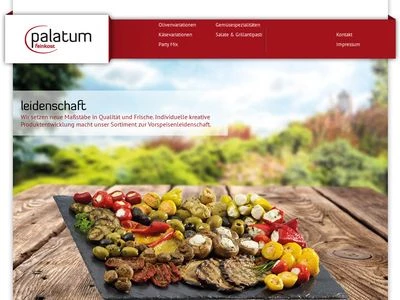 Website von Palatum Feinkost KG