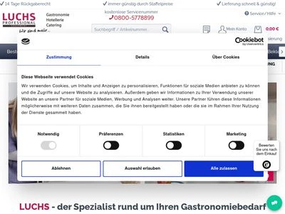 Website von Luchs GmbH